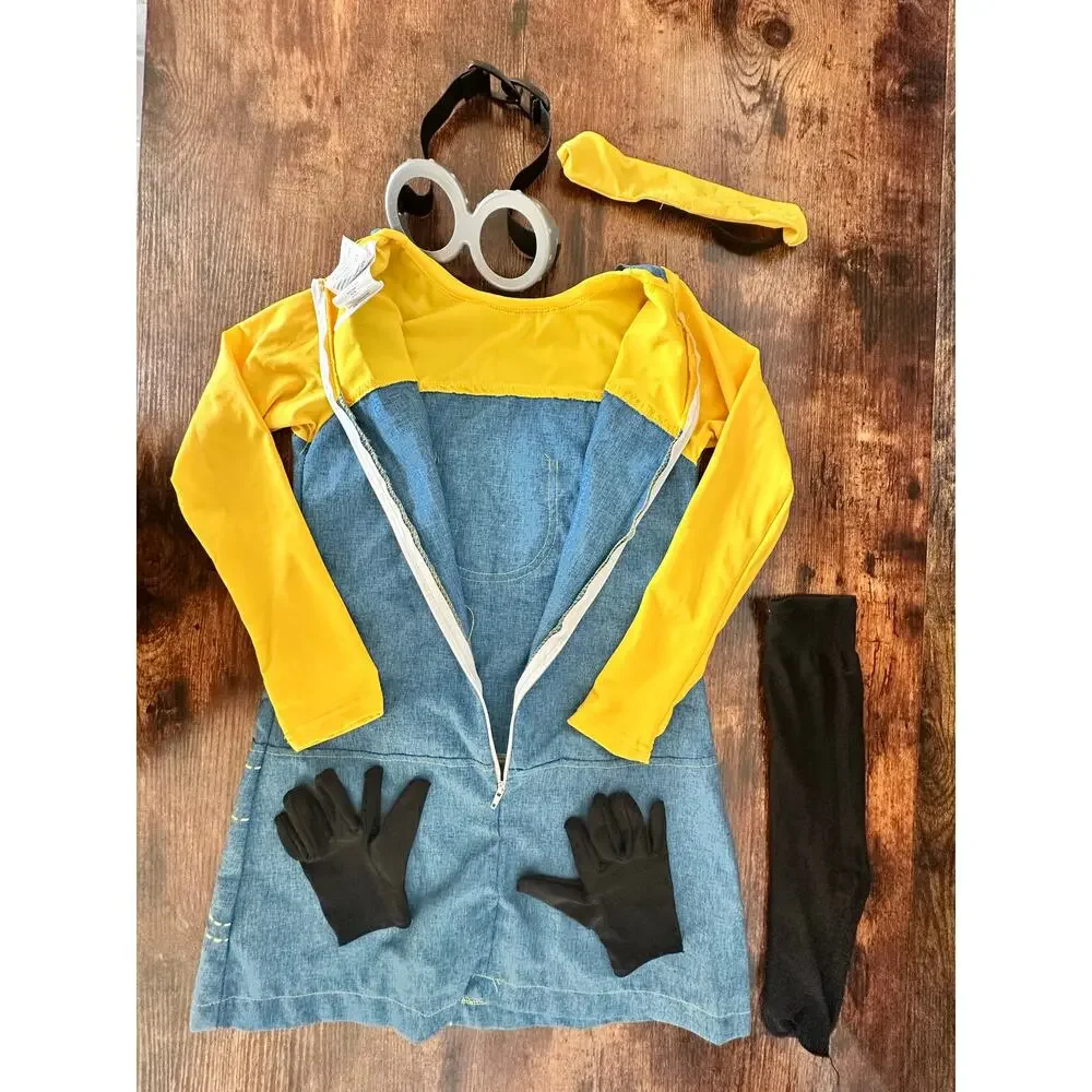 Despicable Me Female Minion Child Costume Girls Medium 5-7 Yrs Halloween Party